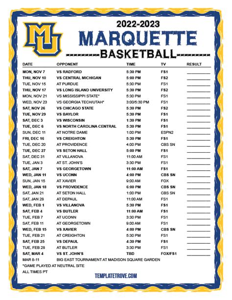 Marquette mens basketball - Marquette University Men's Basketball camps are led by the Marquette University coaching staff. Marquette University Men's Basketball Camps are held on the Marquette University campus in Milwaukee, WI.